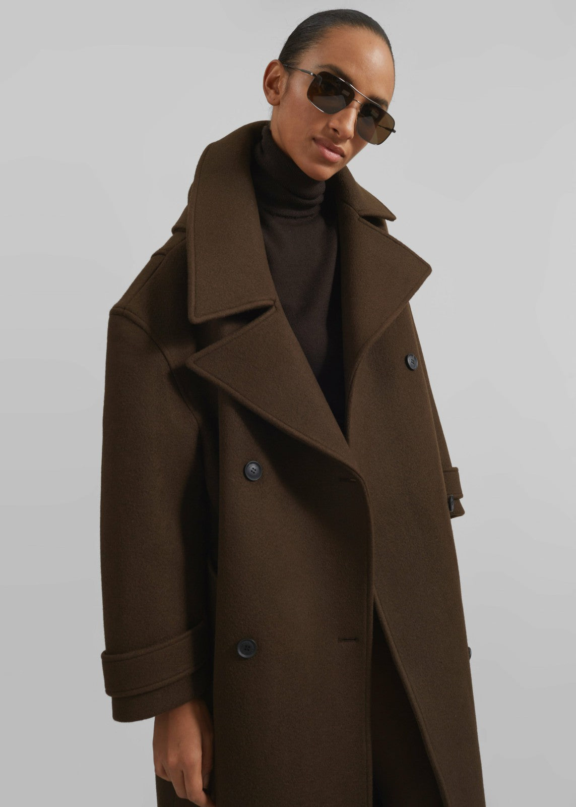 Calbourne Oversized Wool Coat - Brown