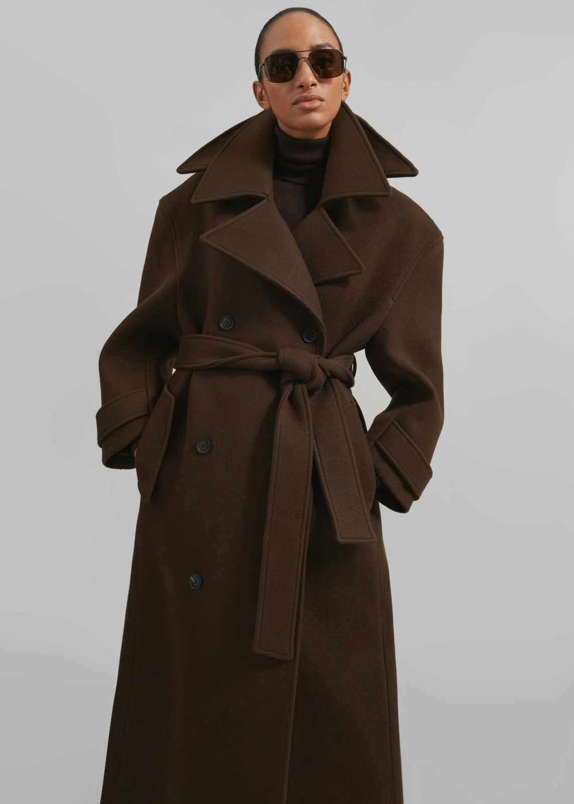Calbourne Oversized Wool Coat - Brown