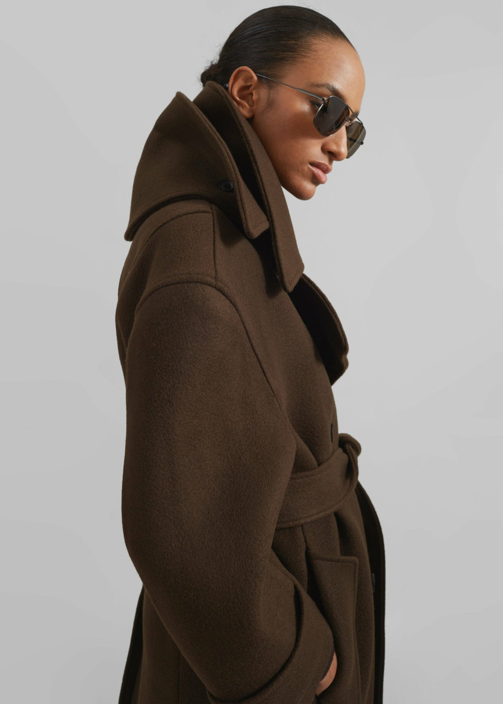 Calbourne Oversized Wool Coat - Brown