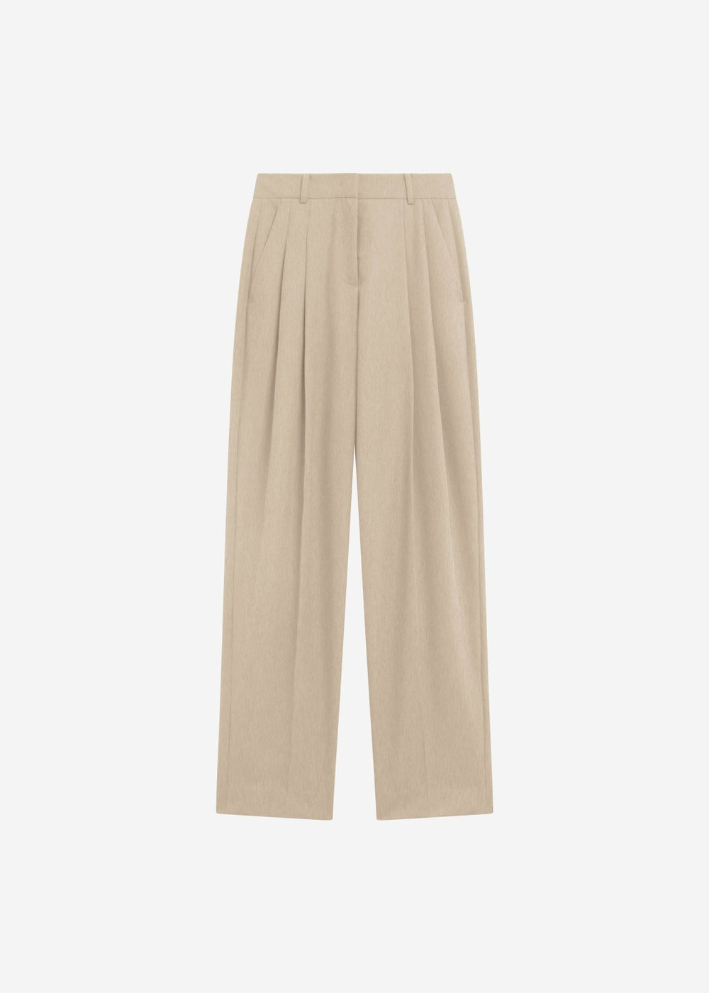 Gelso Pleated Twill Trousers - Beige