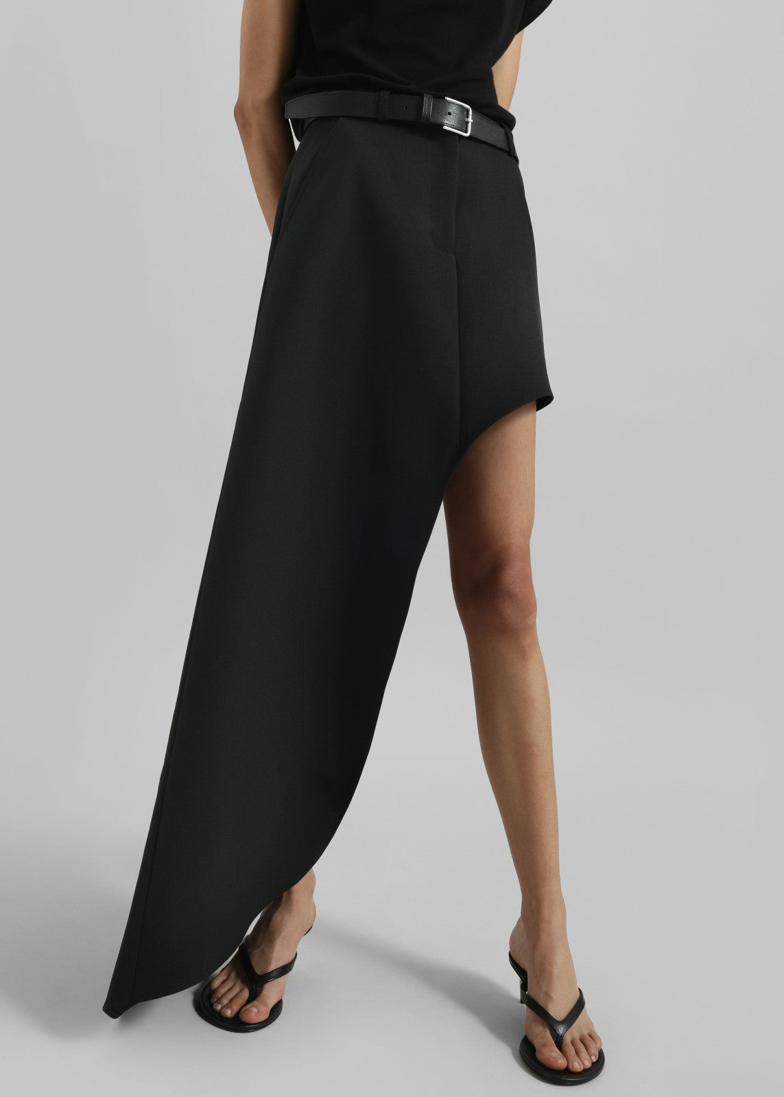 Coperni One-Leg Tailored Skirt - Black