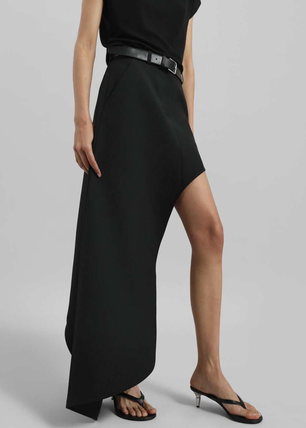 Coperni One-Leg Tailored Skirt - Black