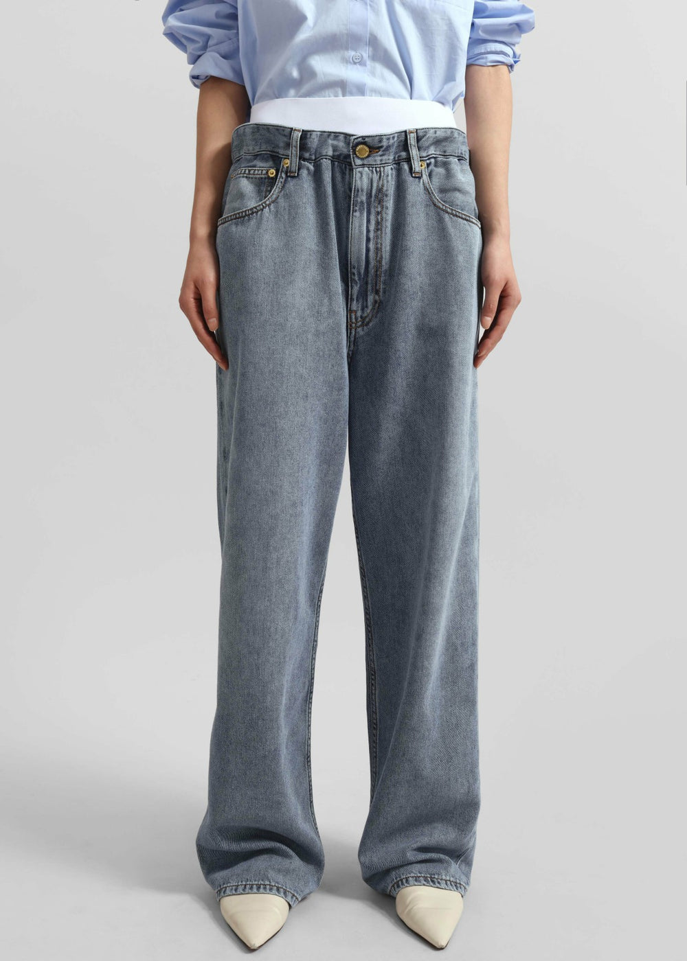 Darkpark Jane Elastic Waist Denim - San Fran Blue