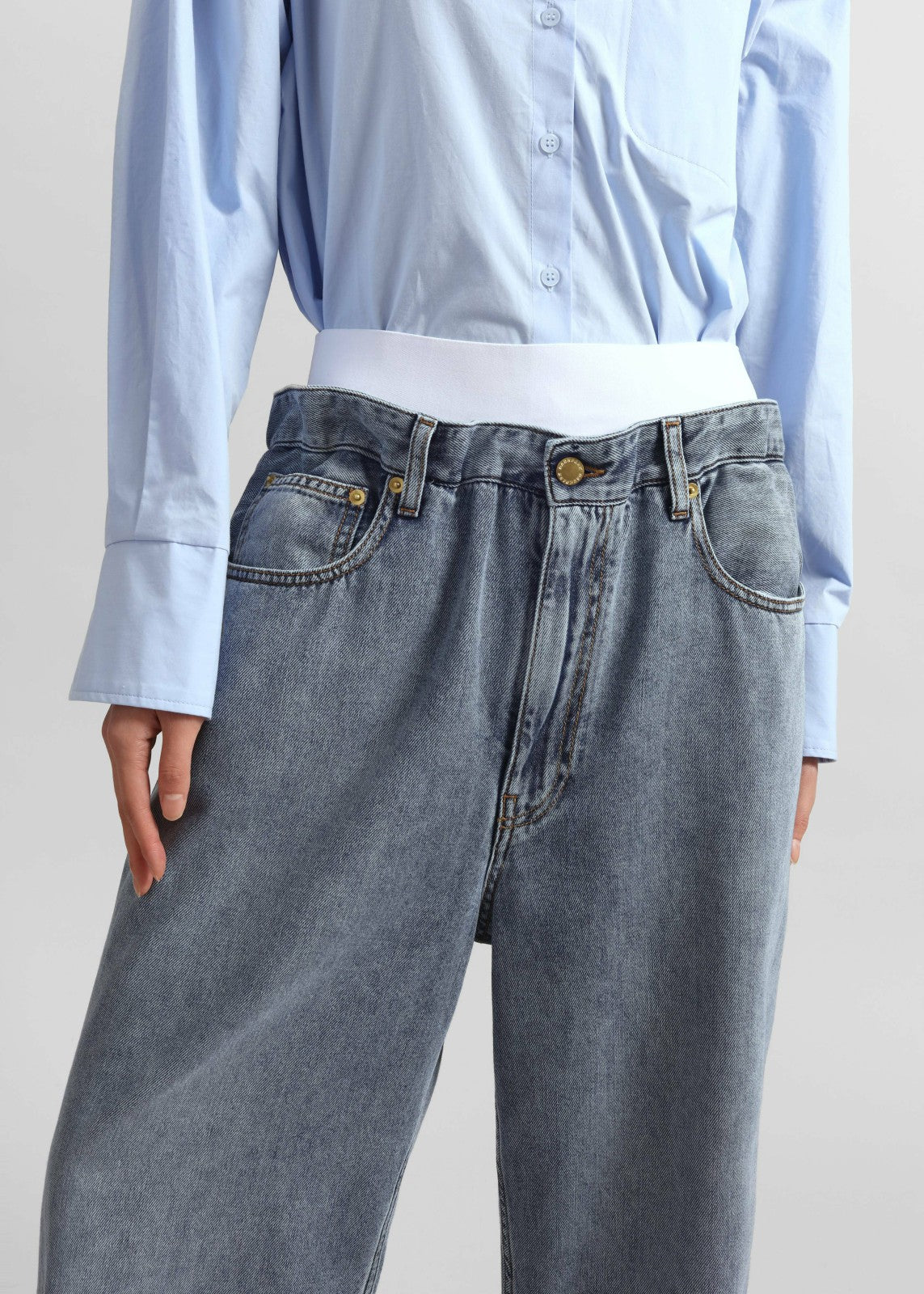 Darkpark Jane Elastic Waist Denim - San Fran Blue