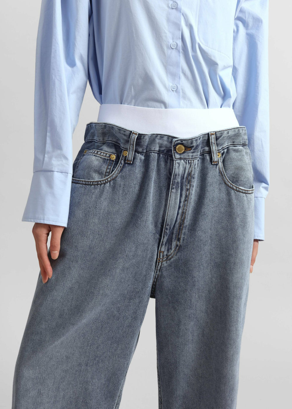 Darkpark Jane Elastic Waist Denim - San Fran Blue