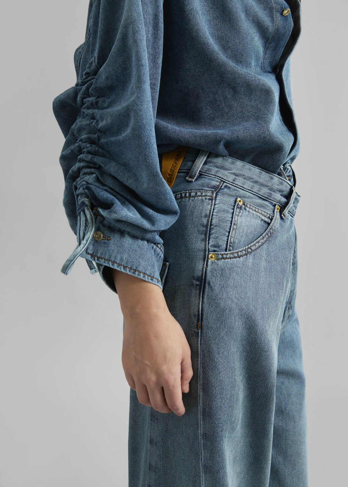 Darkpark Ines Fold Over Denim - San Fran Blue