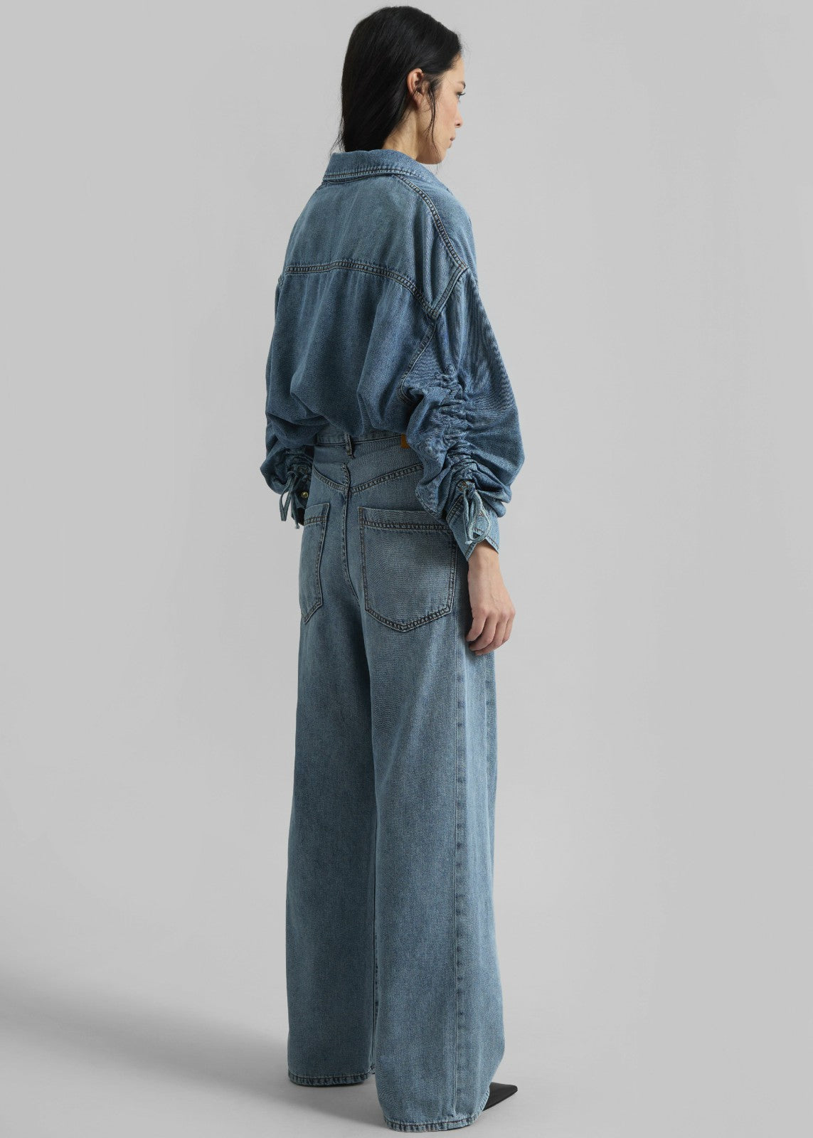 Darkpark Ines Fold Over Denim - San Fran Blue