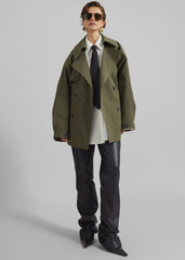 Mavis Oversized Short Trench - Khaki