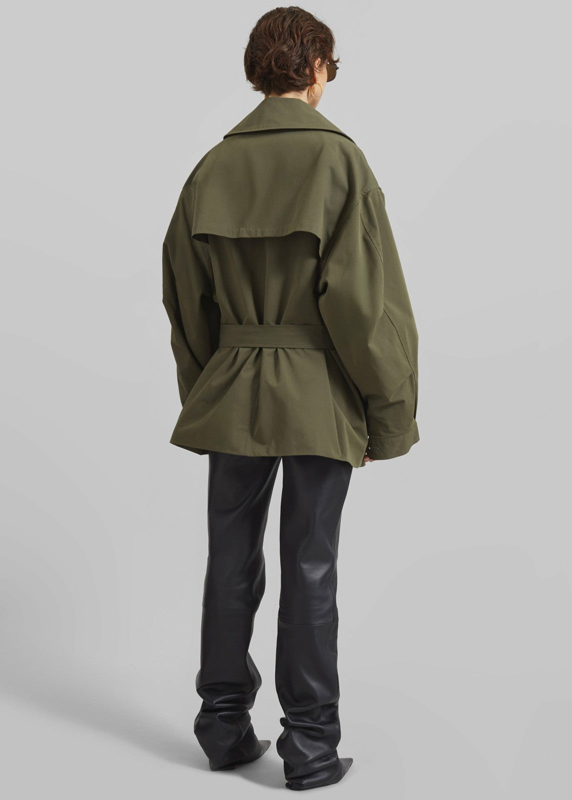 Mavis Oversized Short Trench - Khaki