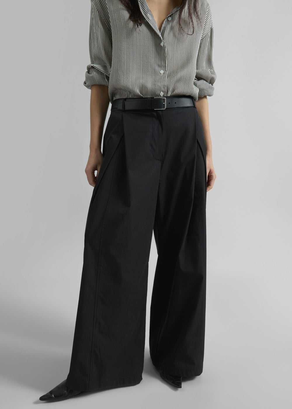 Ballia Pleated Pants - Black