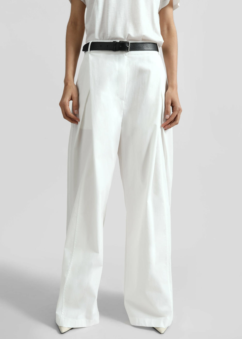 Ballia Pleated Pants - White
