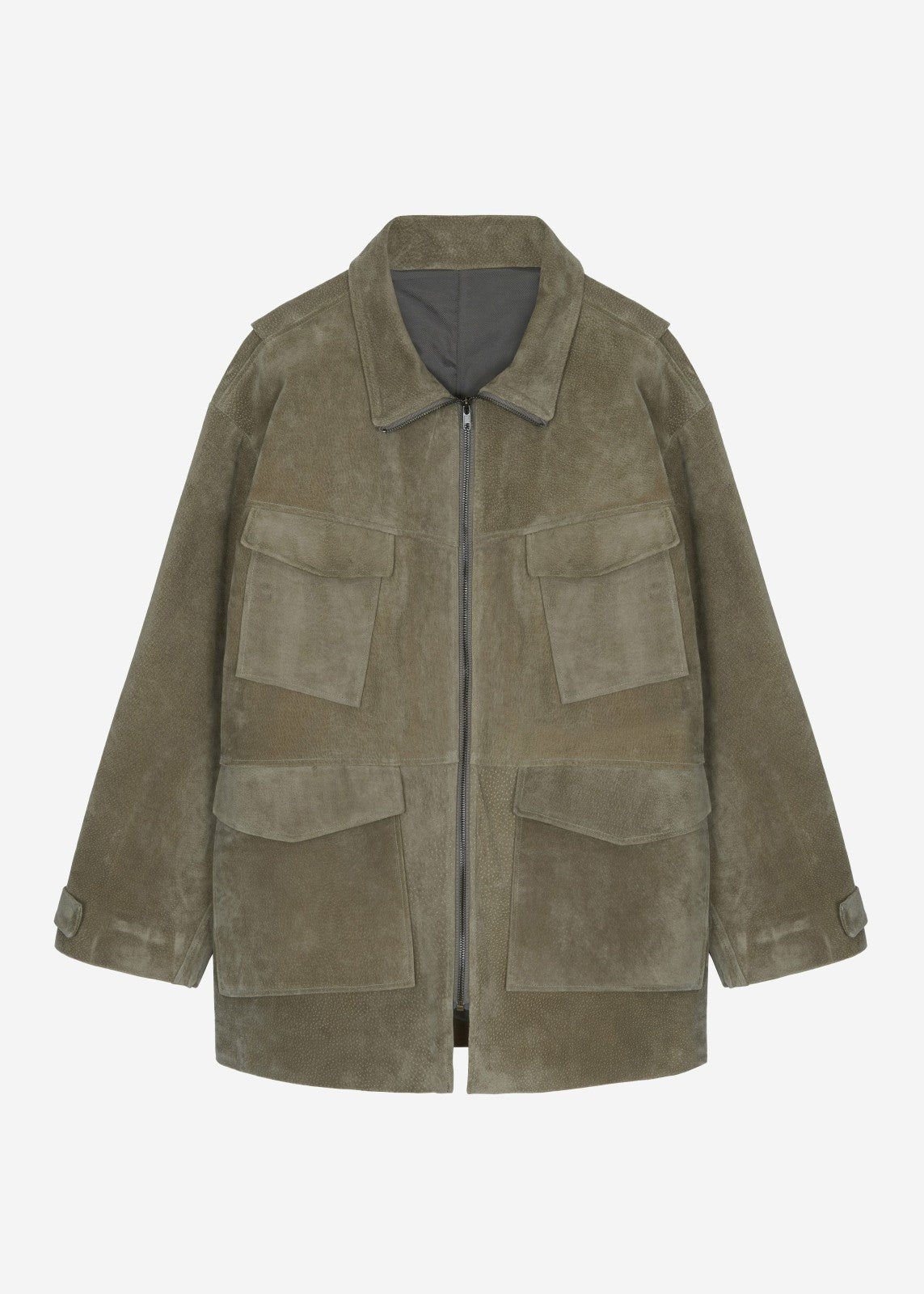 Fennor Suede Jacket - Pale Olive