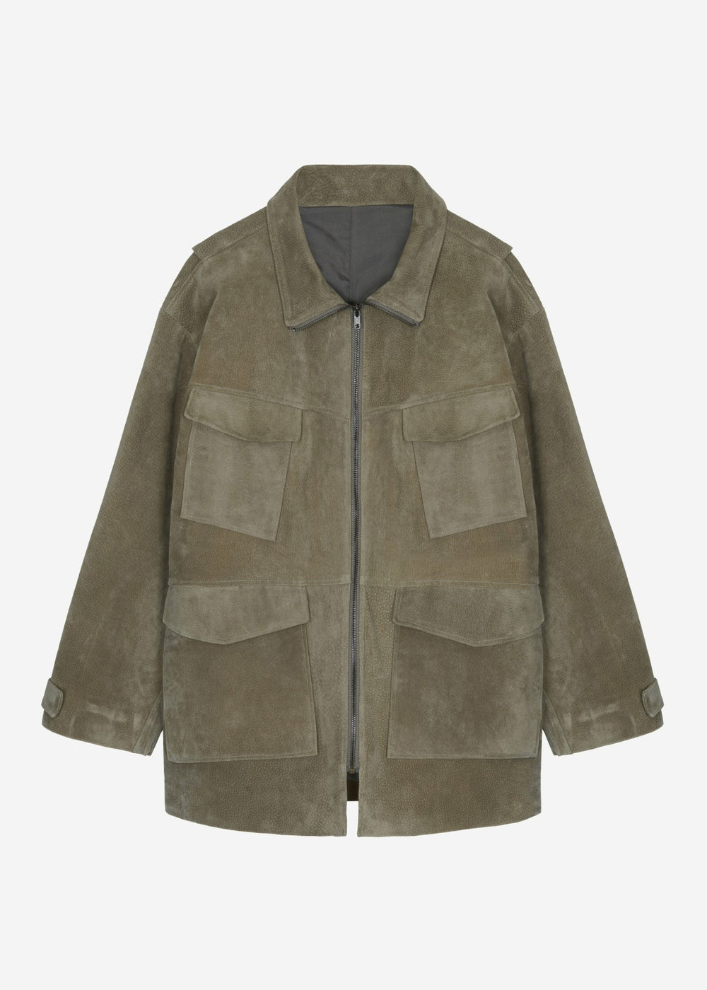 Fennor Suede Jacket - Pale Olive