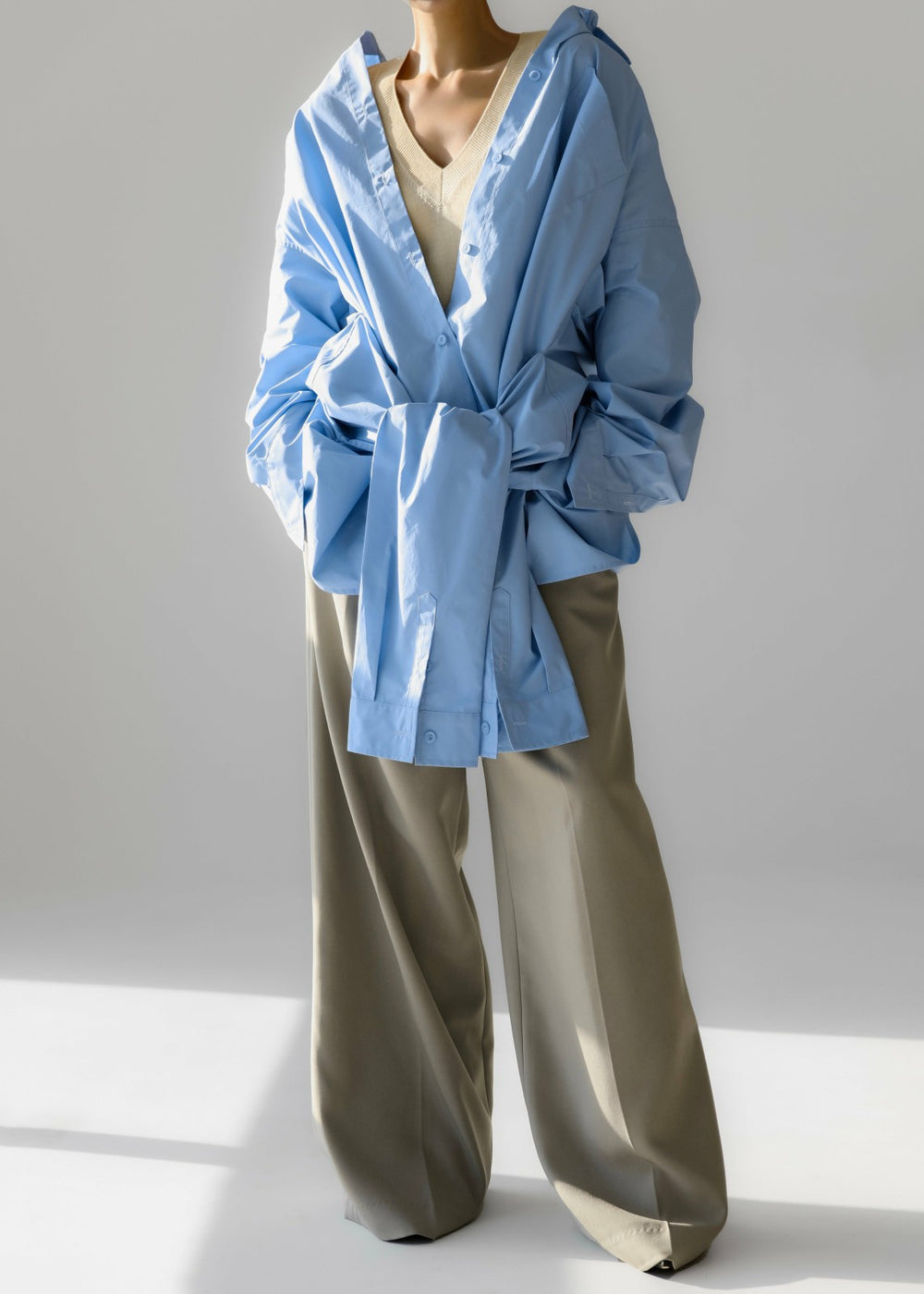 Birkholm Double Sleeve Tie Shirt - Blue