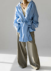 Birkholm Double Sleeve Tie Shirt - Blue