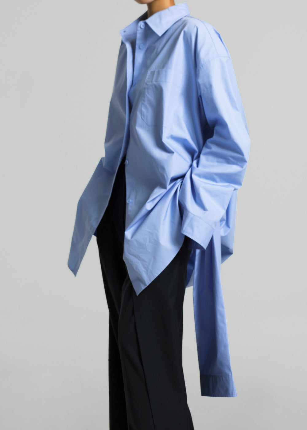 Birkholm Double Sleeve Tie Shirt - Blue