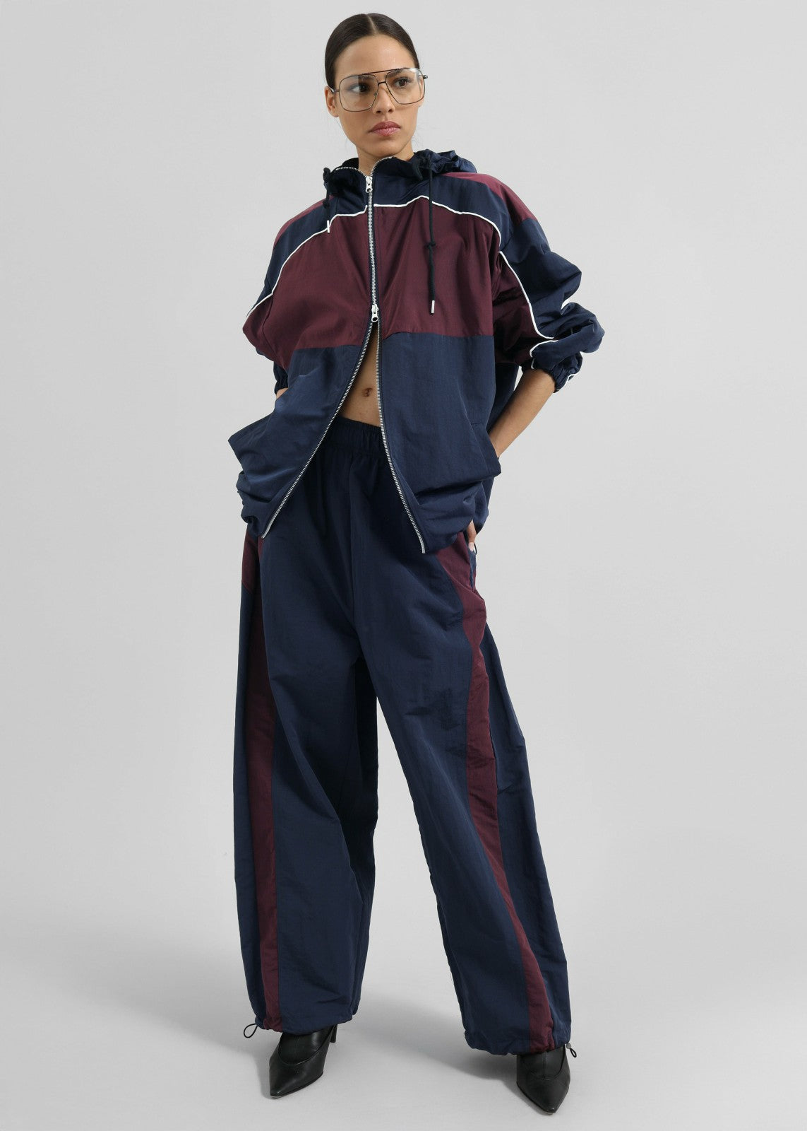 Bromley Colorblock Track Jacket - Navy