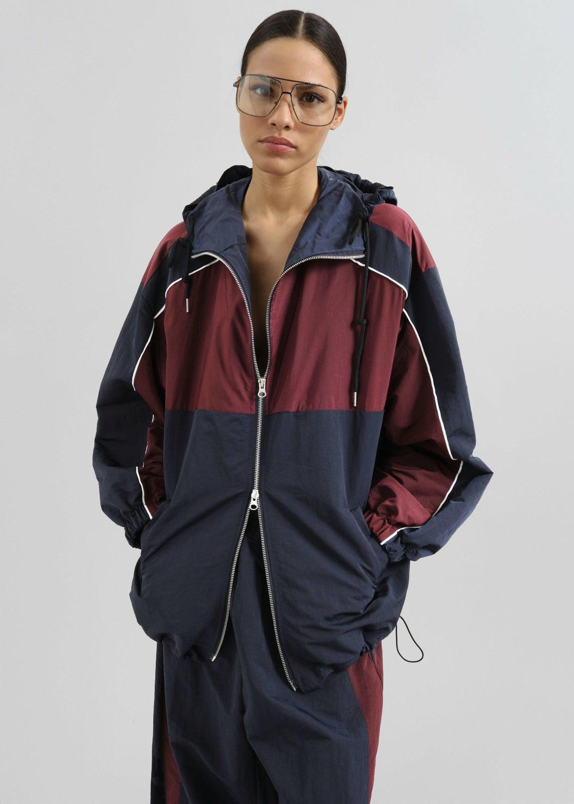 Bromley Colorblock Track Jacket - Navy
