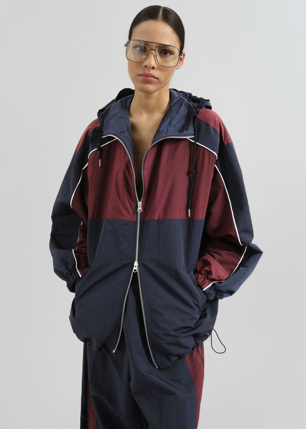 Bromley Colorblock Track Jacket - Navy