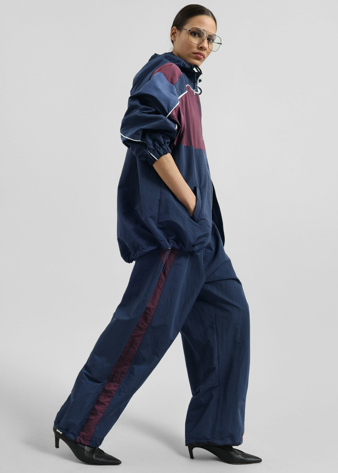 Bromley Colorblock Track Jacket - Navy