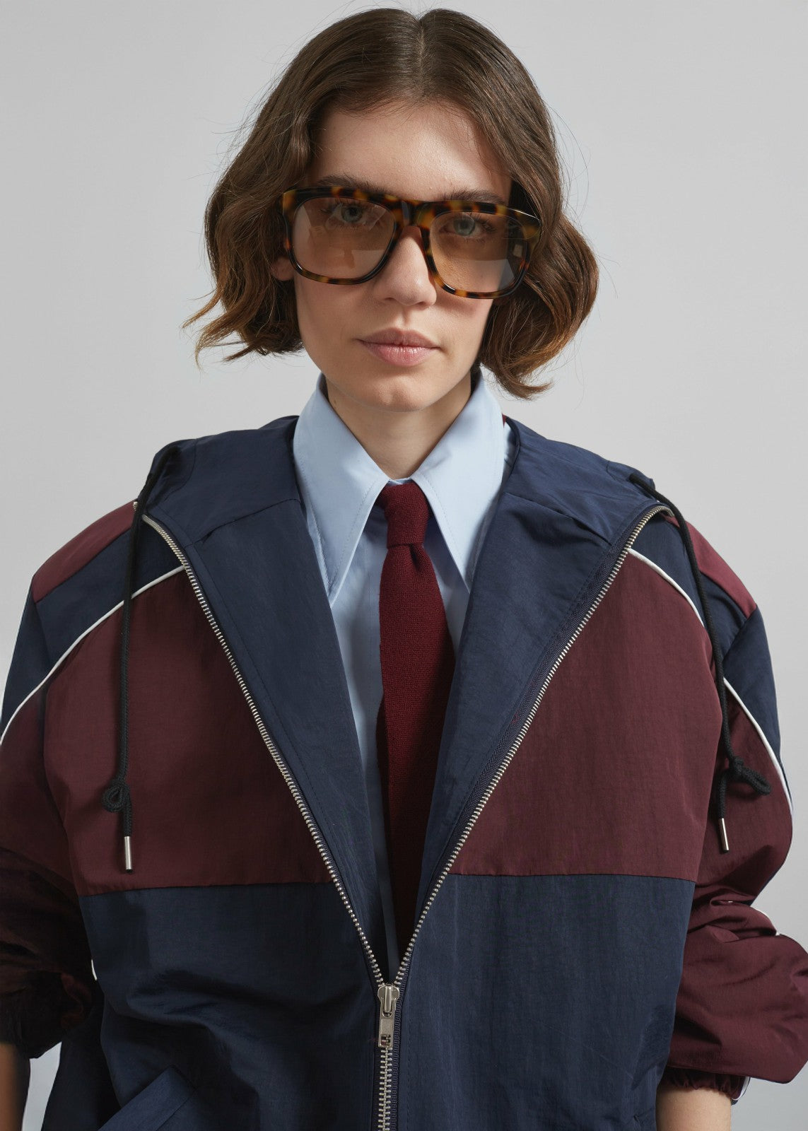 Bromley Colorblock Track Jacket - Navy