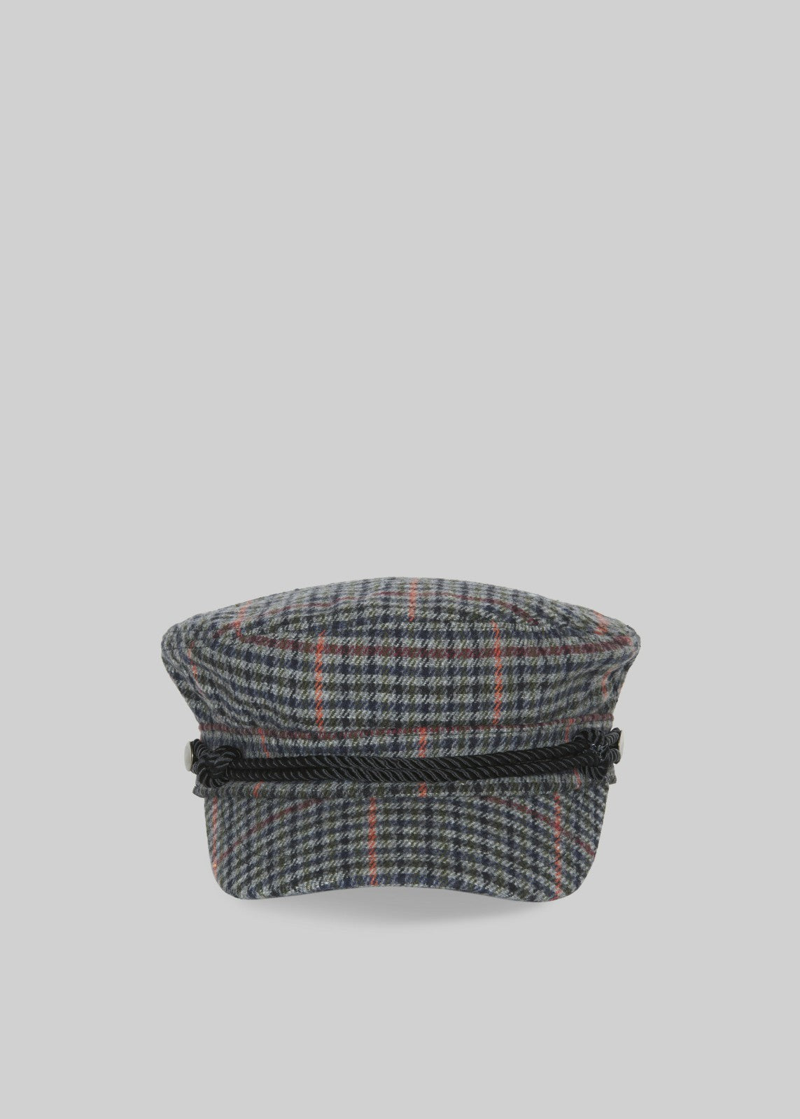 Chesney Plaid Baker Boy Cap - Grey
