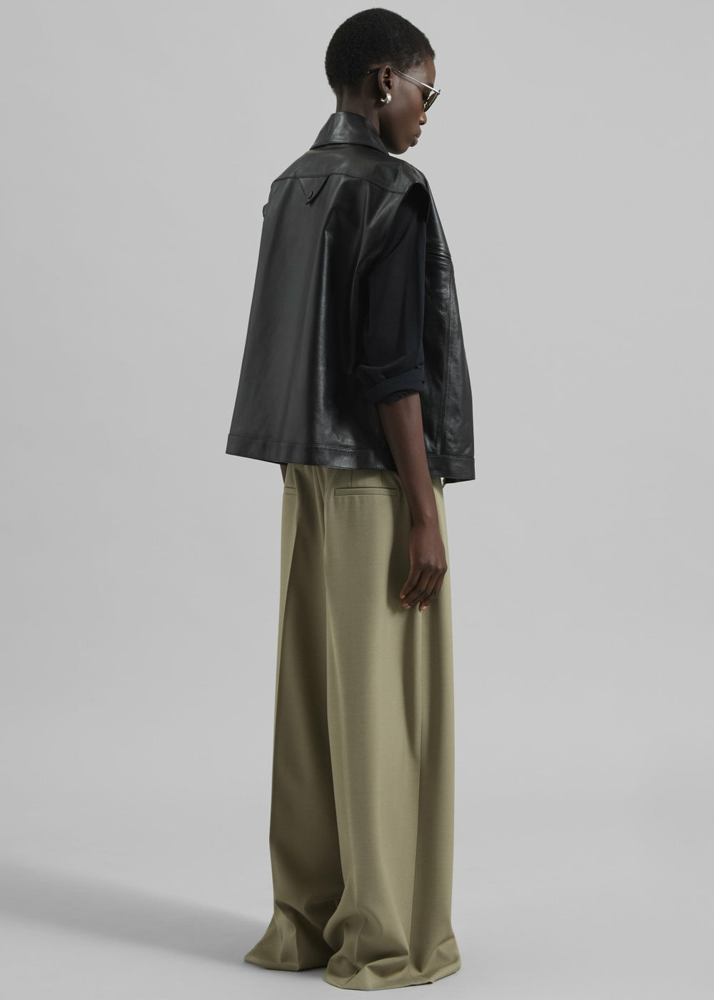Cetina Leather Vest - Black