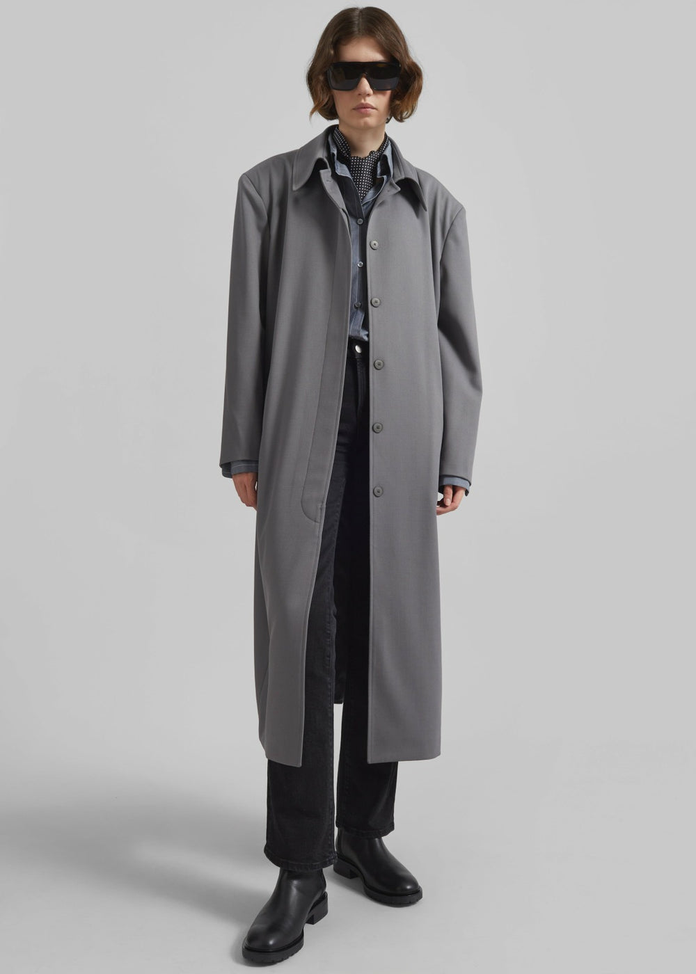 Indore Long Coat - Grey