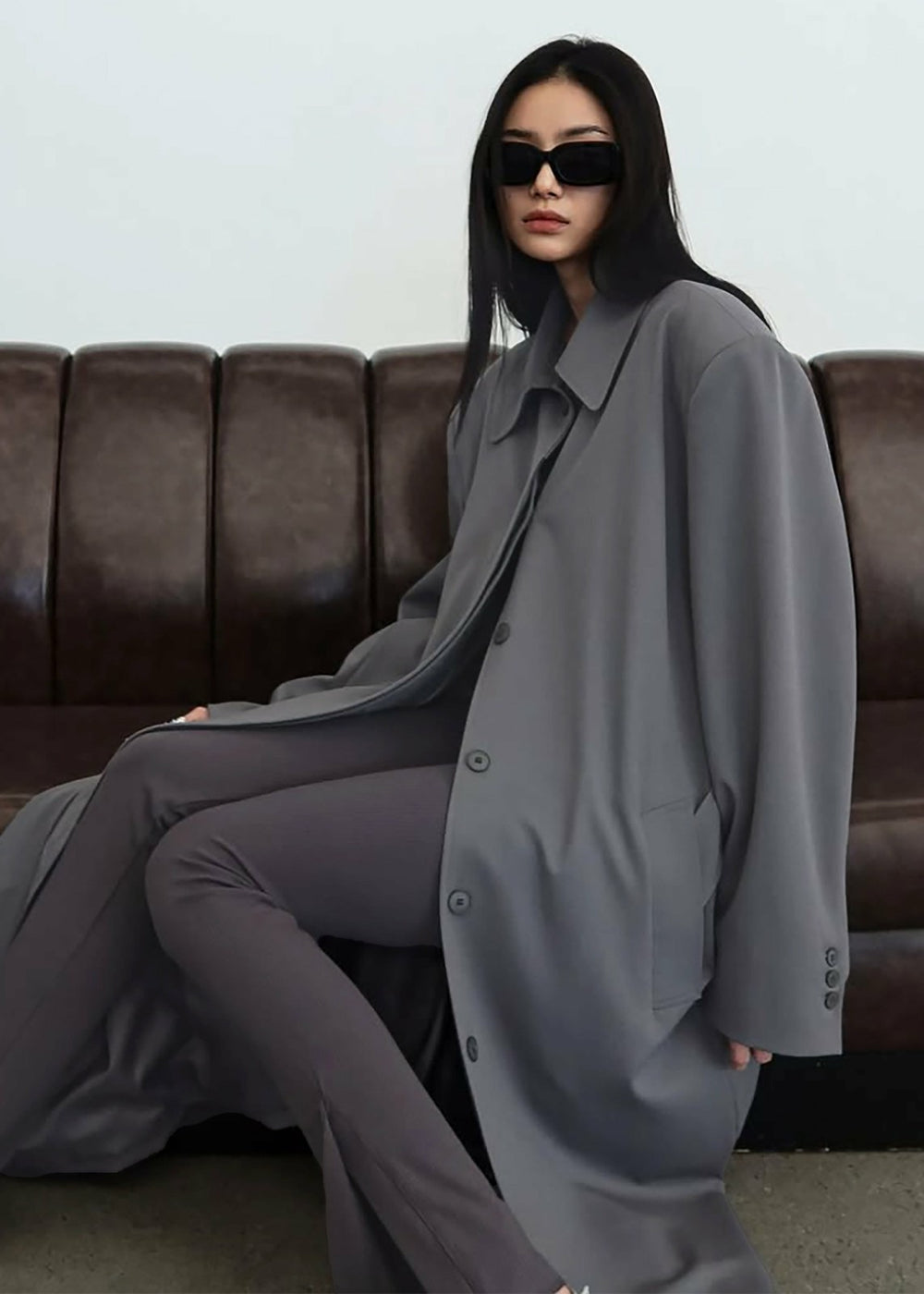 Indore Long Coat - Grey