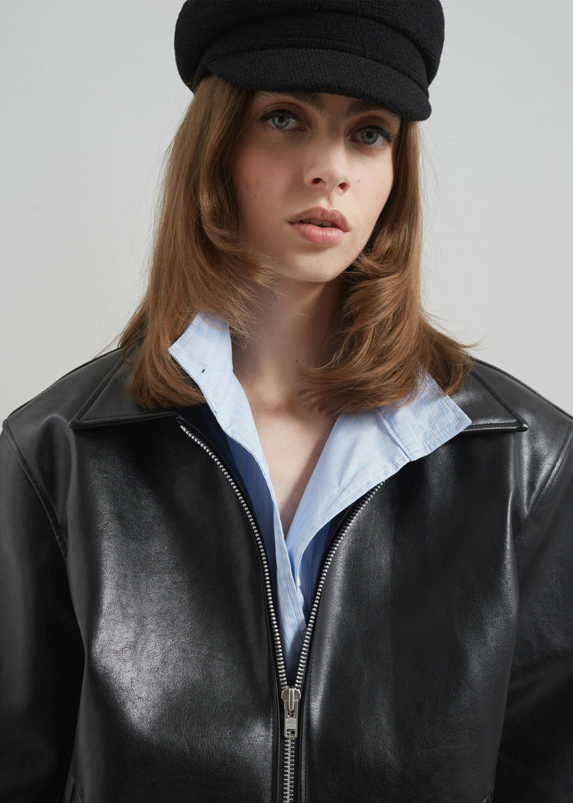 Norbury Faux Leather Jacket - Black