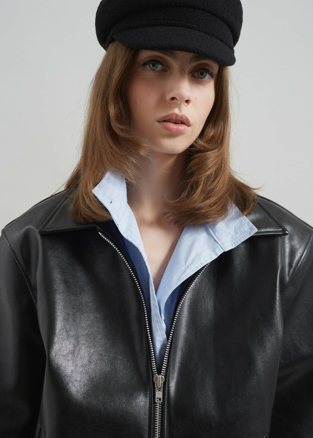 Norbury Faux Leather Jacket - Black