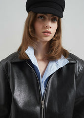 Norbury Faux Leather Jacket - Black