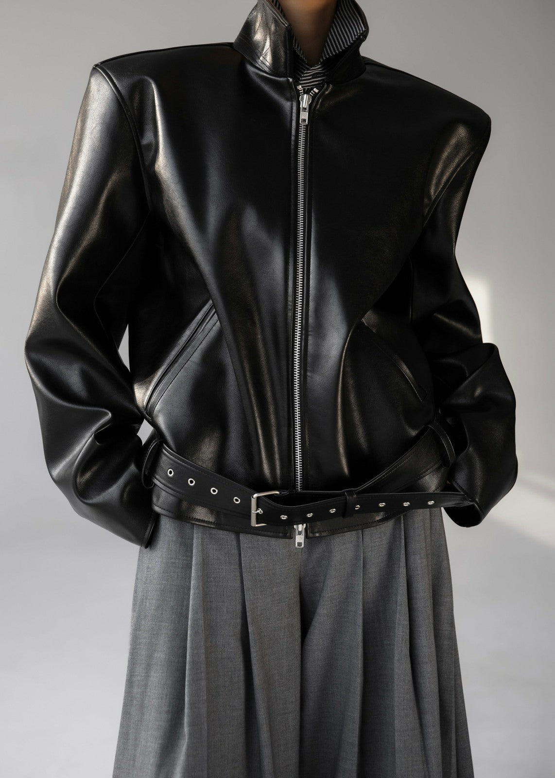 Norbury Faux Leather Jacket - Black