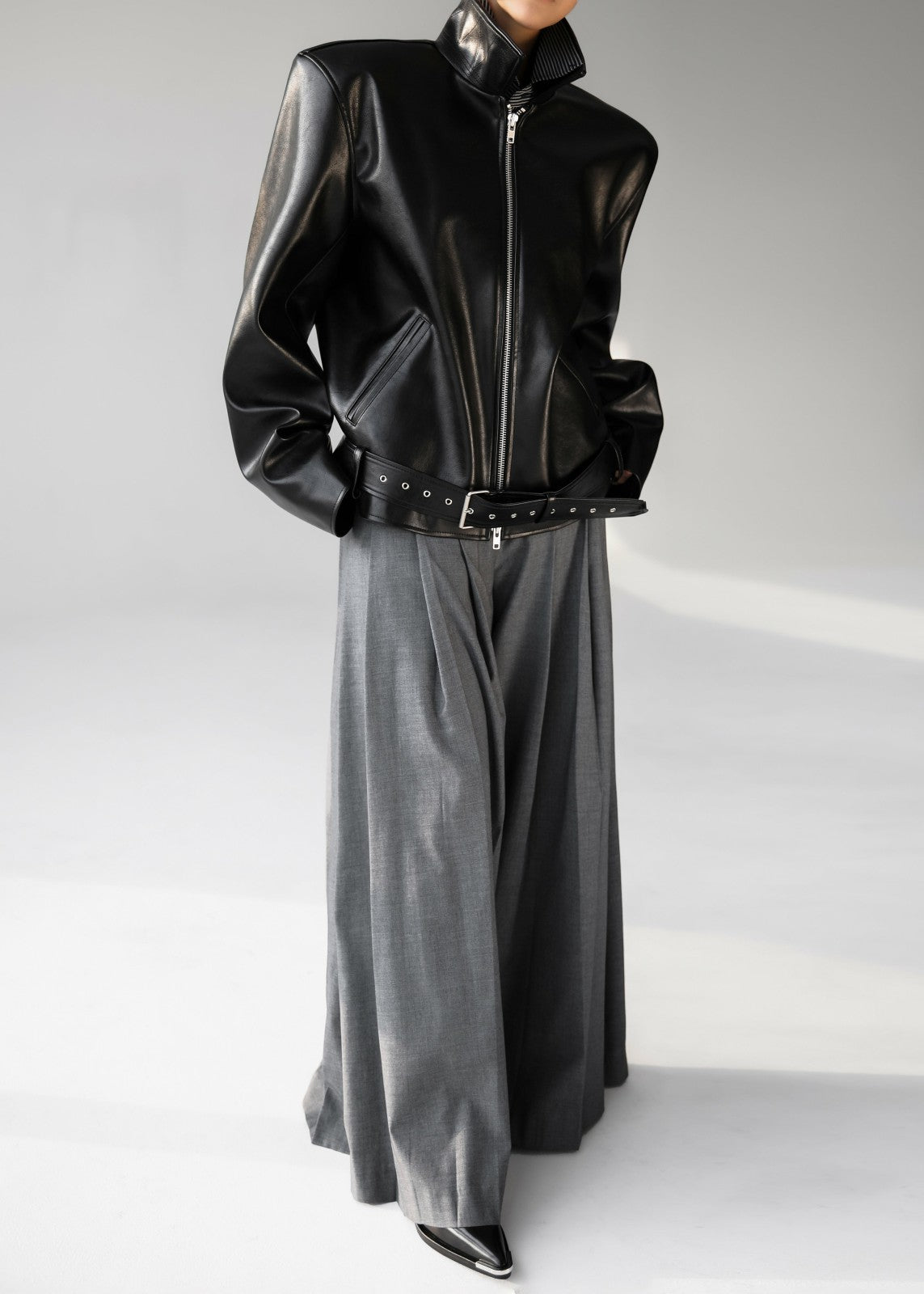 Norbury Faux Leather Jacket - Black