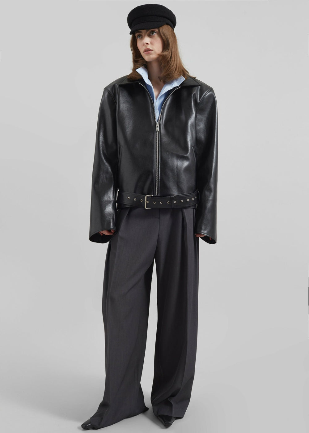 Norbury Faux Leather Jacket - Black