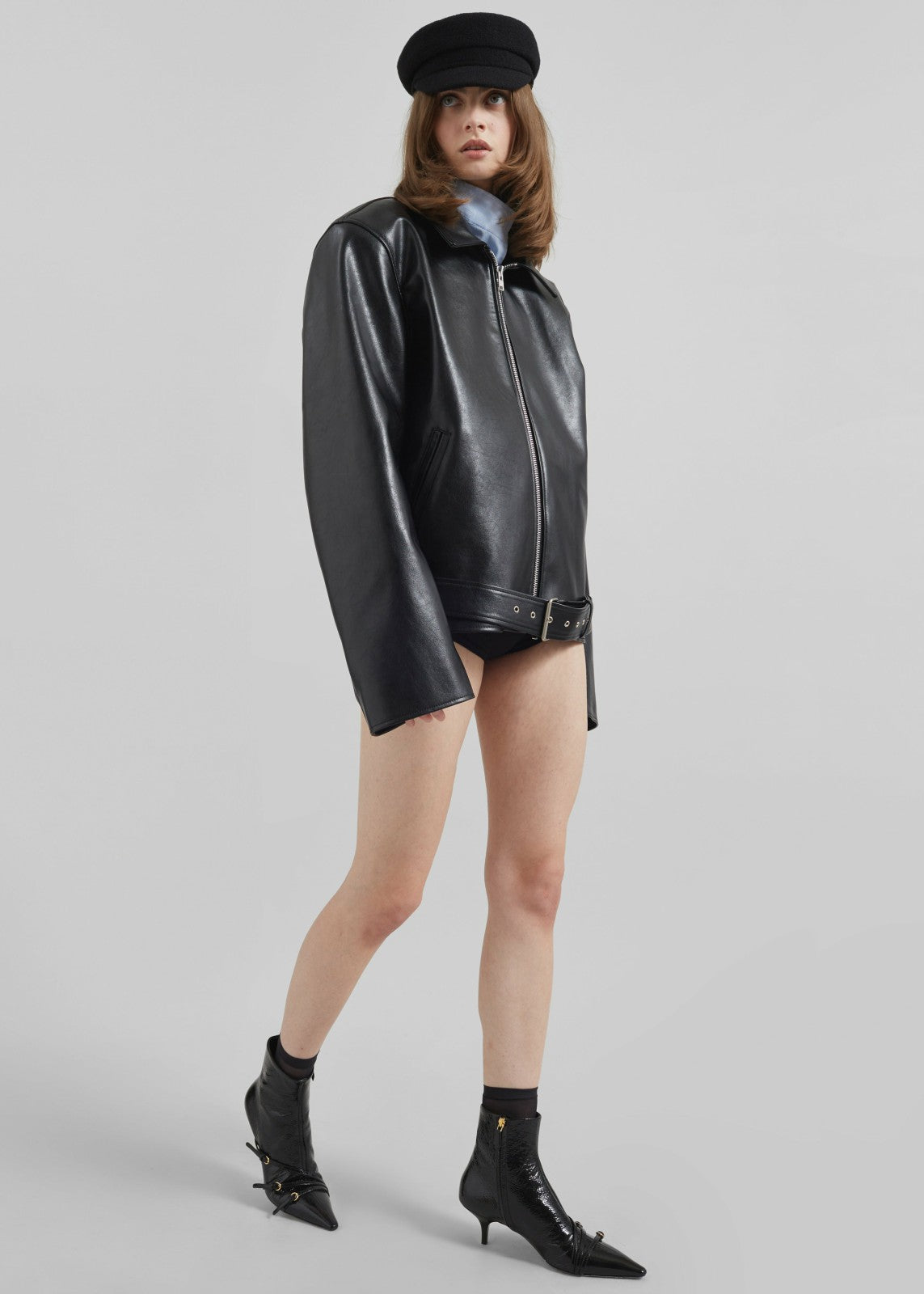 Norbury Faux Leather Jacket - Black
