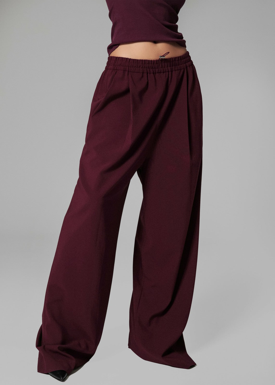 Neva Wide Trousers - Burgundy