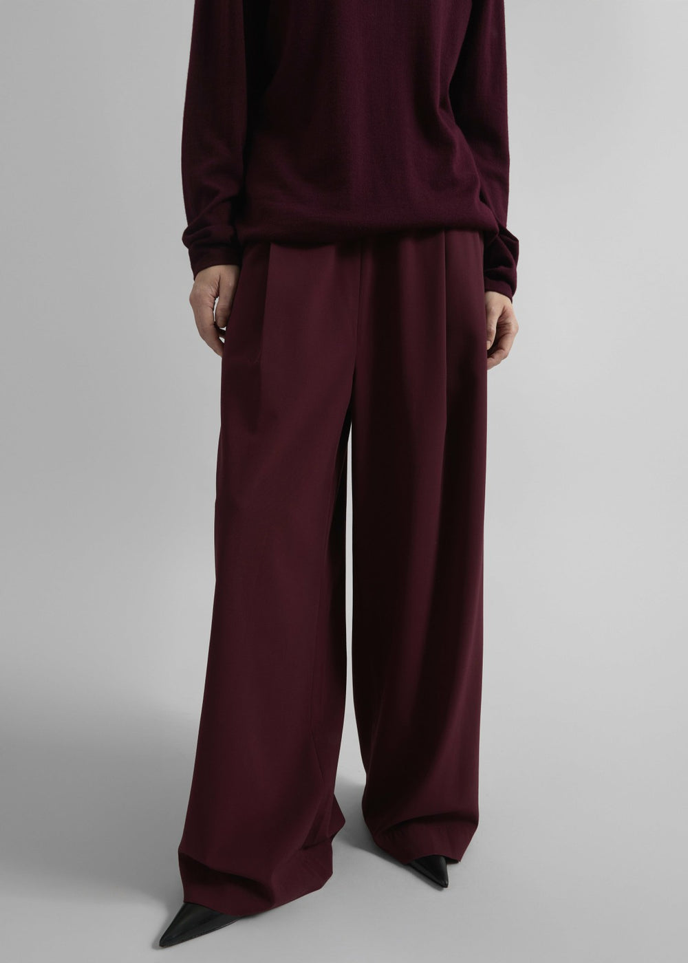 Neva Wide Trousers - Burgundy