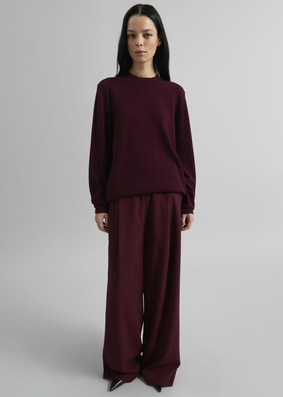 Neva Wide Trousers - Burgundy