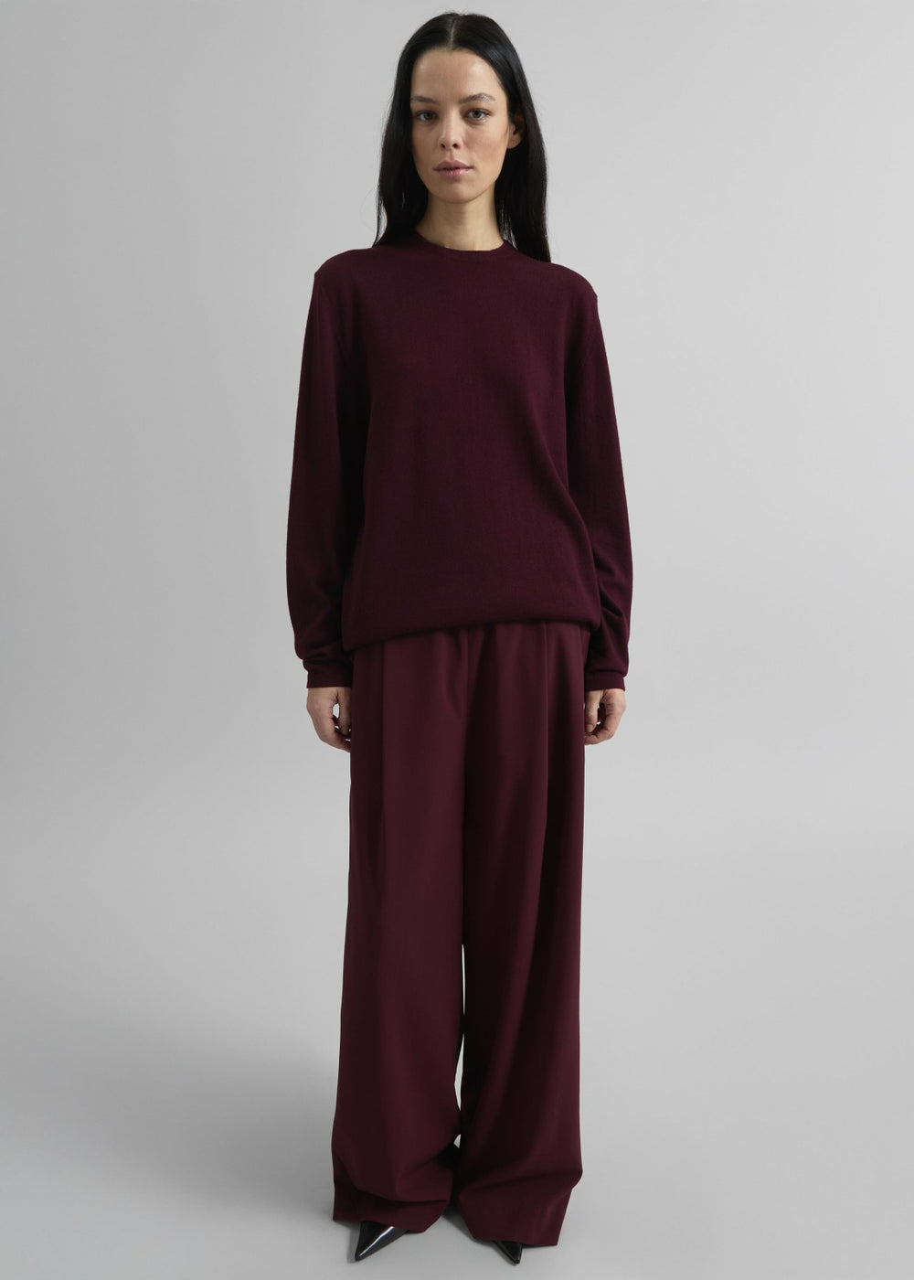 Neva Wide Trousers - Burgundy