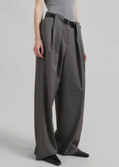 Orsay Pleated Trousers - Dark Grey
