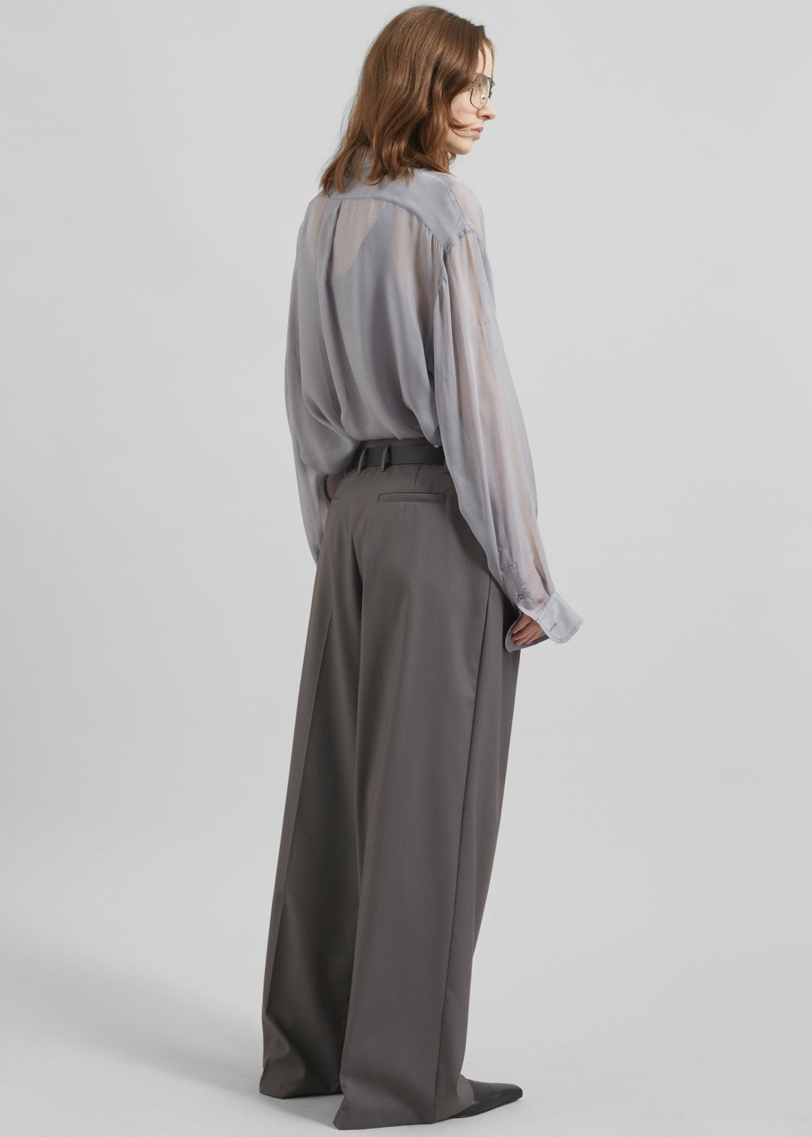 Orsay Pleated Trousers - Dark Grey