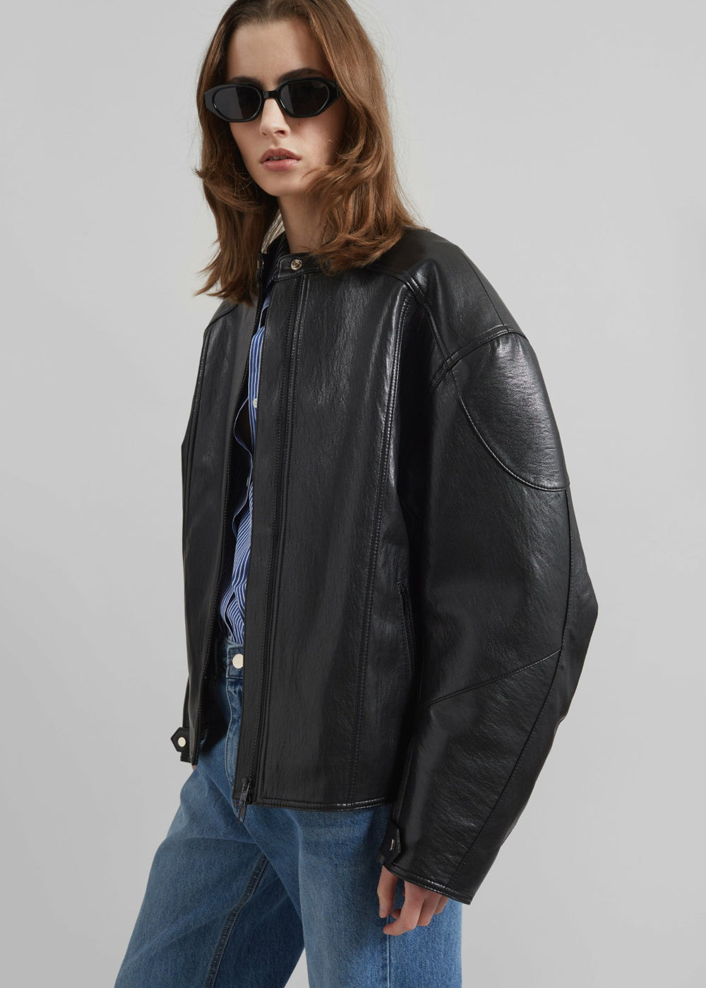 Wismar Faux Leather Jacket - Black