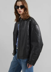 Wismar Faux Leather Jacket - Black