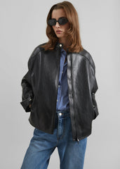 Wismar Faux Leather Jacket - Black