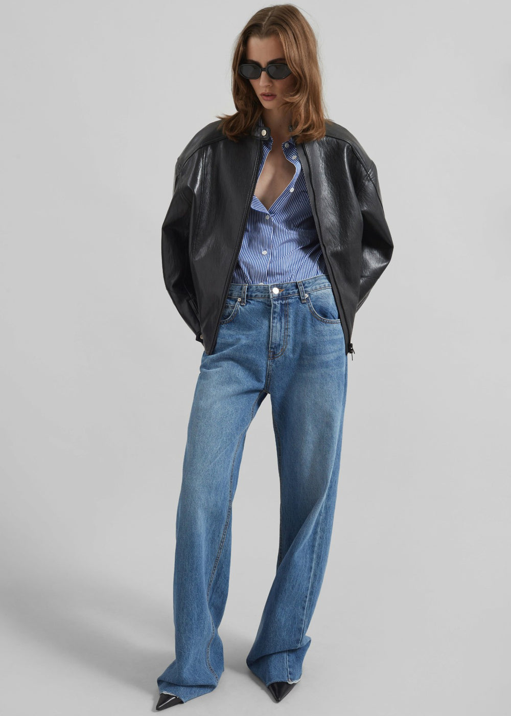 Wismar Faux Leather Jacket - Black