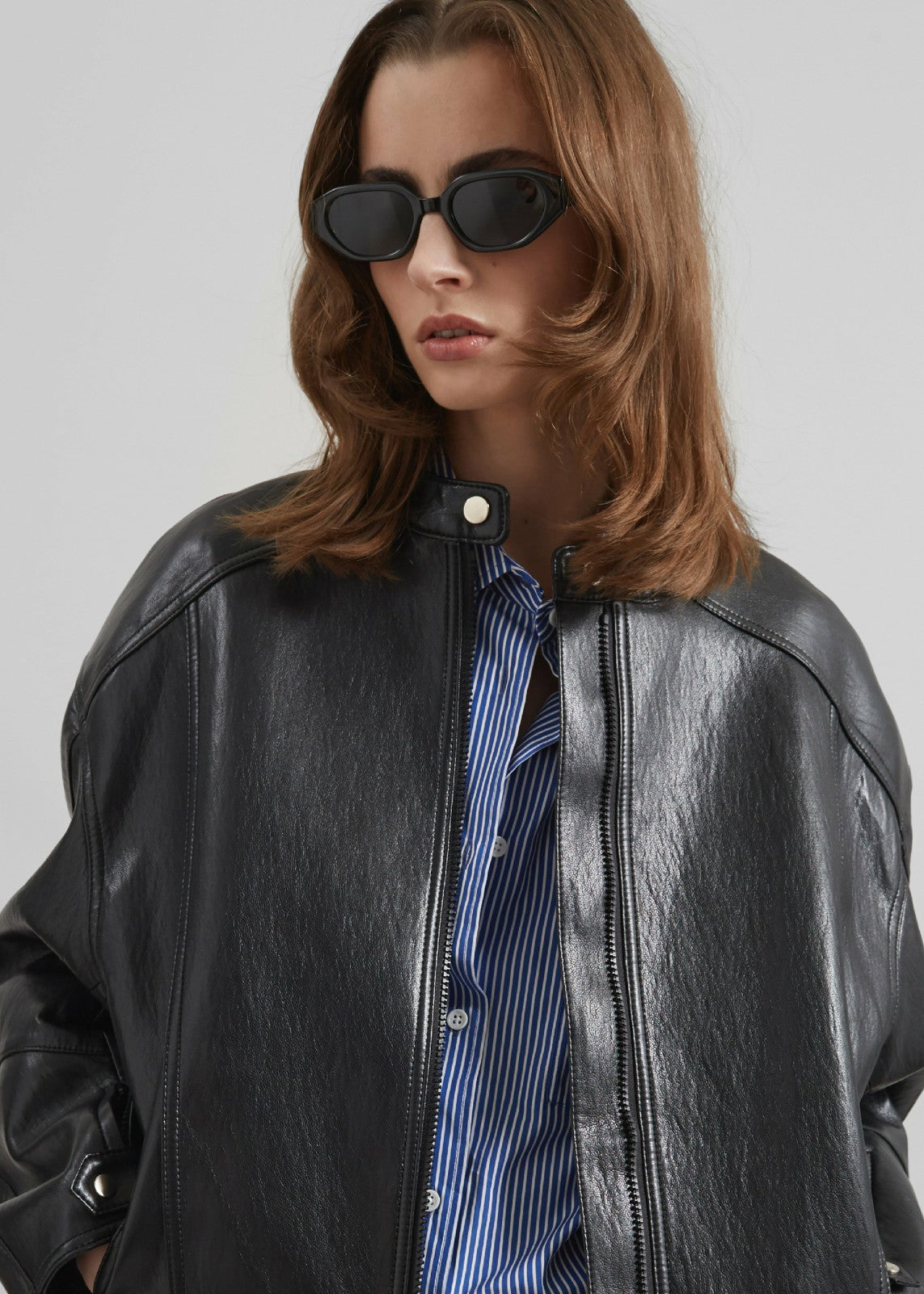 Wismar Faux Leather Jacket - Black