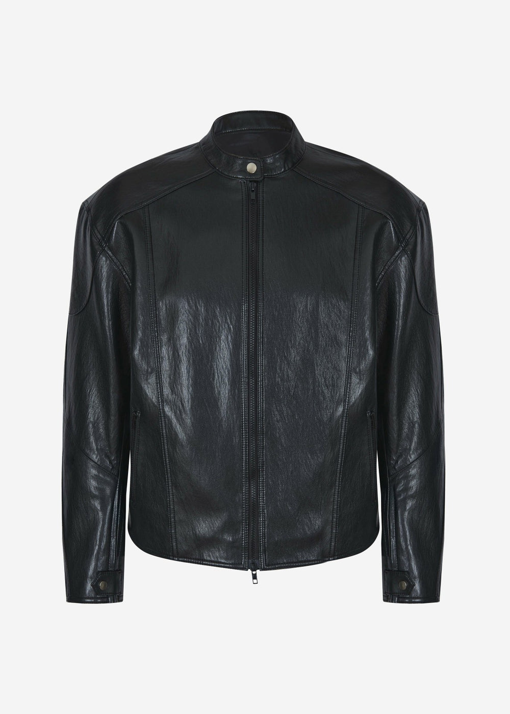 Wismar Faux Leather Jacket - Black