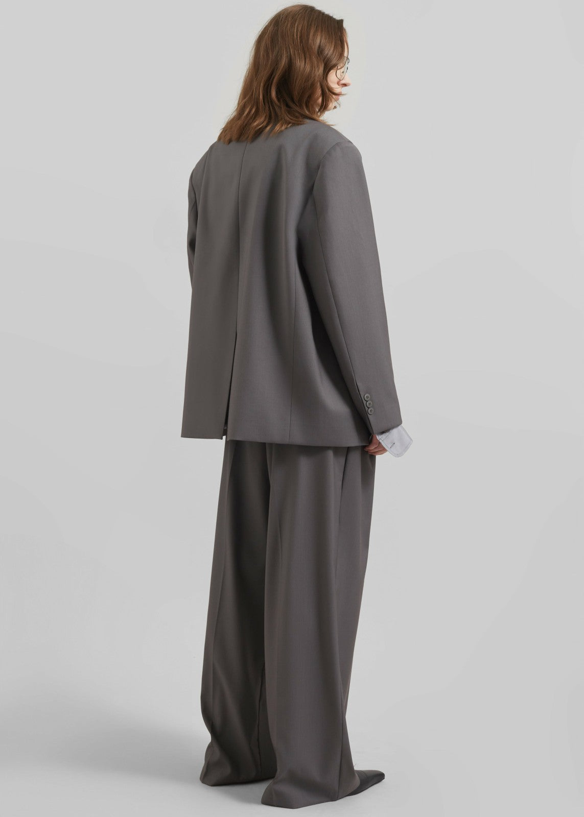 Orsay Boxy Double Breasted Blazer - Dark Grey