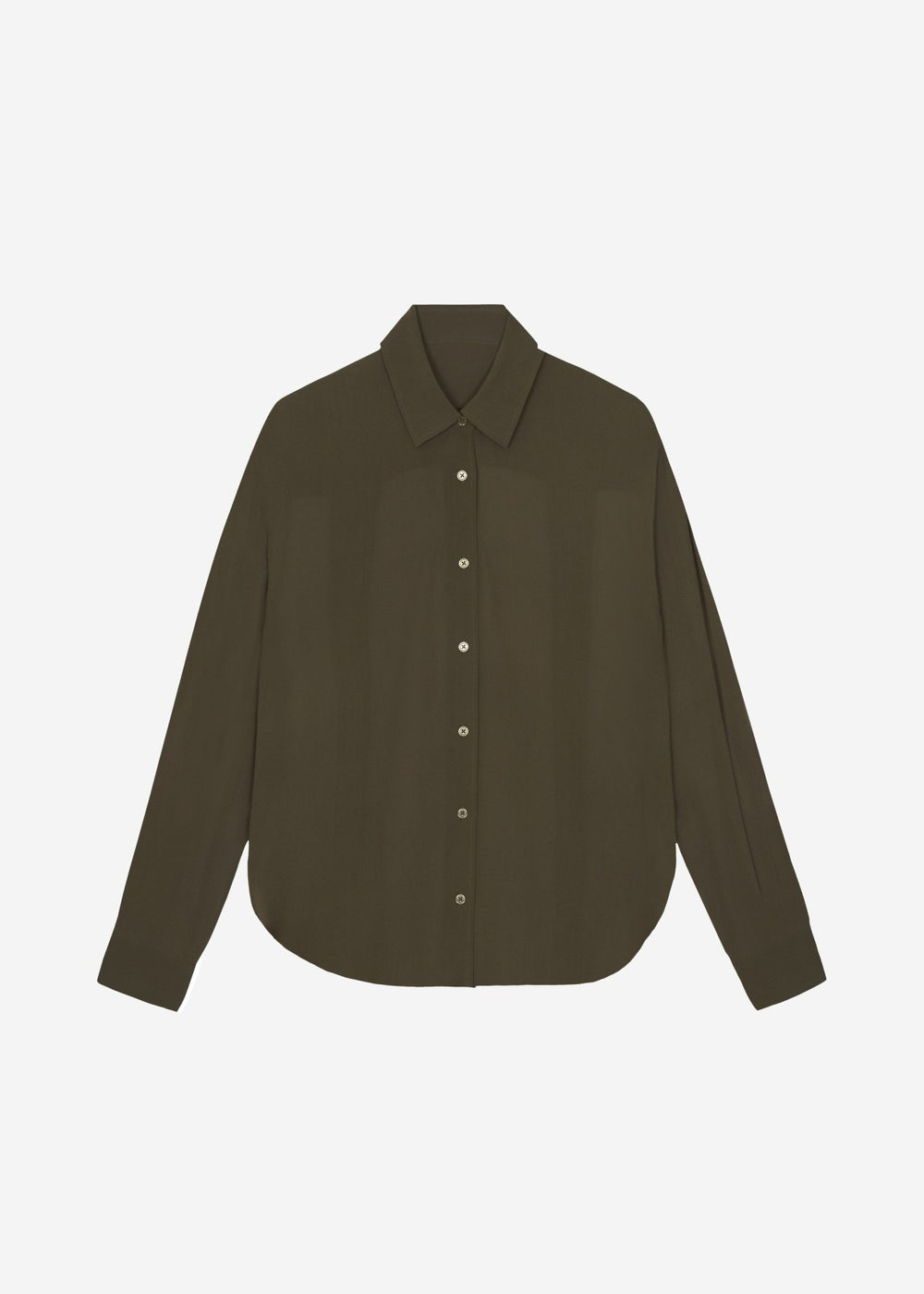 Peri Silk Georgette Shirt - Khaki